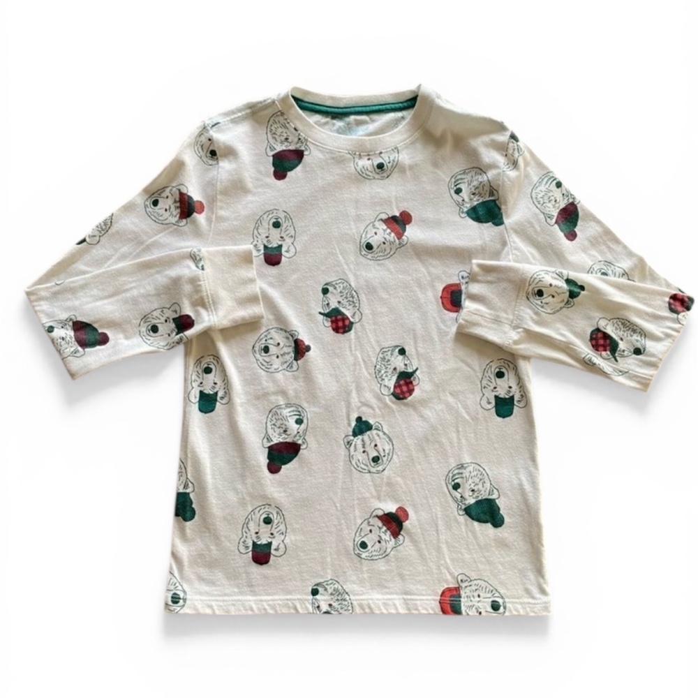 Cat & Jack Polar Bear Long Sleeve Shirt Medium White